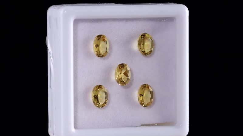 Yellow Beryl Assorted Box (Ovl 7x5 mm) 4.00 ctw Loose Gemstone