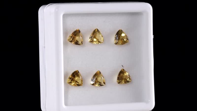 Yellow Beryl Assorted Box (Trl 6 mm) 4.00 ctw Loose Gemstone