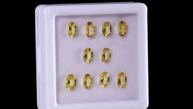Yellow Beryl Assorted Box (Ovl 6x4 mm) 4.00 ctw Loose Gemstone