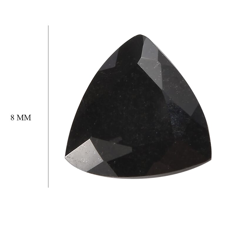 Australian Black Tourmaline (Trl 8 mm) 0.89 ctw Loose Gemstone