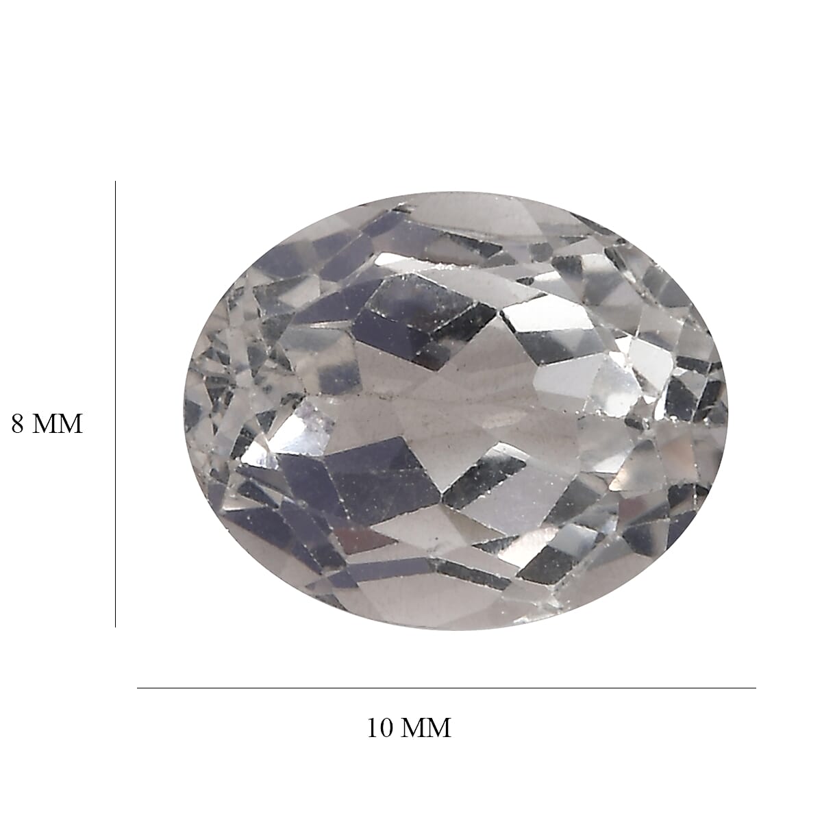 White Topaz (Oval 10x8 mm) 2.39 ctw Loose Gemstone