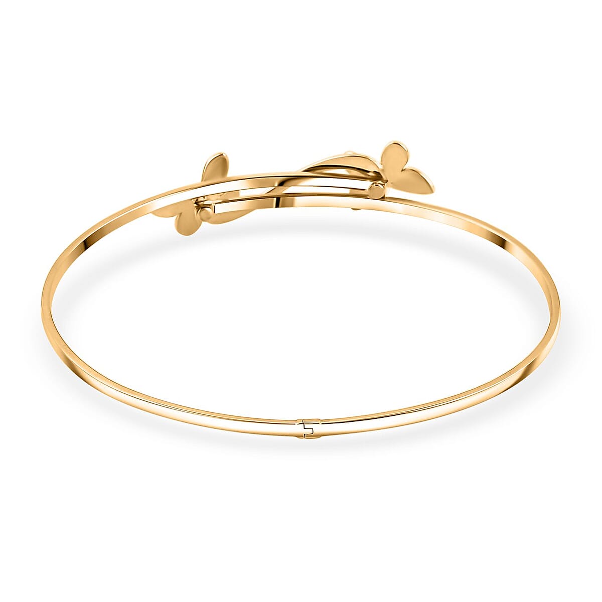 Bali Legacy Butterfly Bangle Bracelet in 10K Yellow Gold 4.10 Grams image number 4