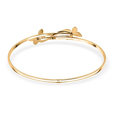Bali Legacy Butterfly Bangle Bracelet in 10K Yellow Gold 4.10 Grams