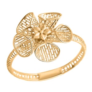 10K Yellow Gold Blooming Floral Ring (Size 10.0) 1.44 Grams