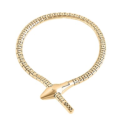 10K Yellow Gold Serpent Bracelet (7.25 In) 7.66 Grams