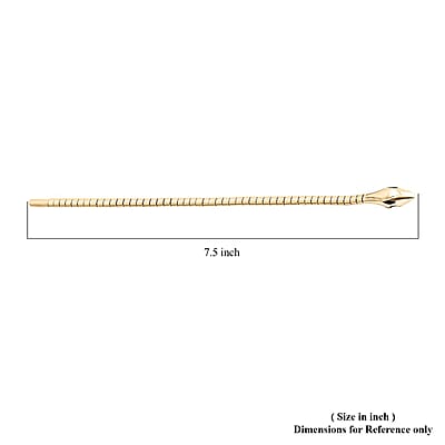 10K Yellow Gold Serpent Bracelet (7.25 In) 7.66 Grams