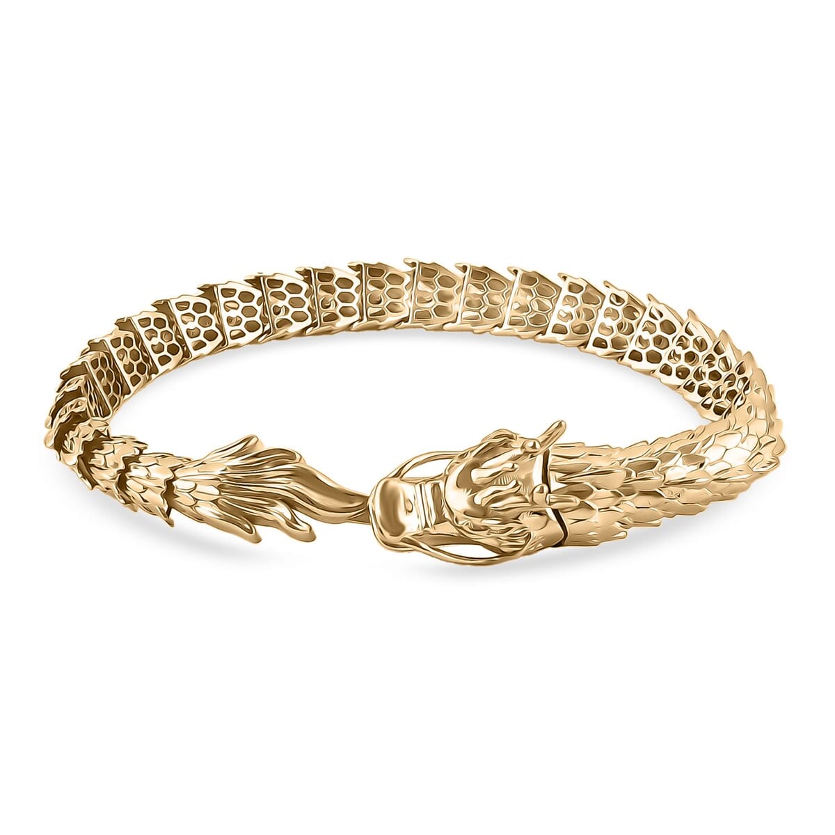 10K Yellow Golden Dragon Bracelet (7.25 In) 20.90 Grams image number 0
