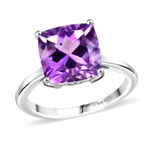 D'Joy Moroccan Rose 4.35 ctw Victorian Elegance Ring in Rhodium Over Sterling Silver (Size 6.0)
