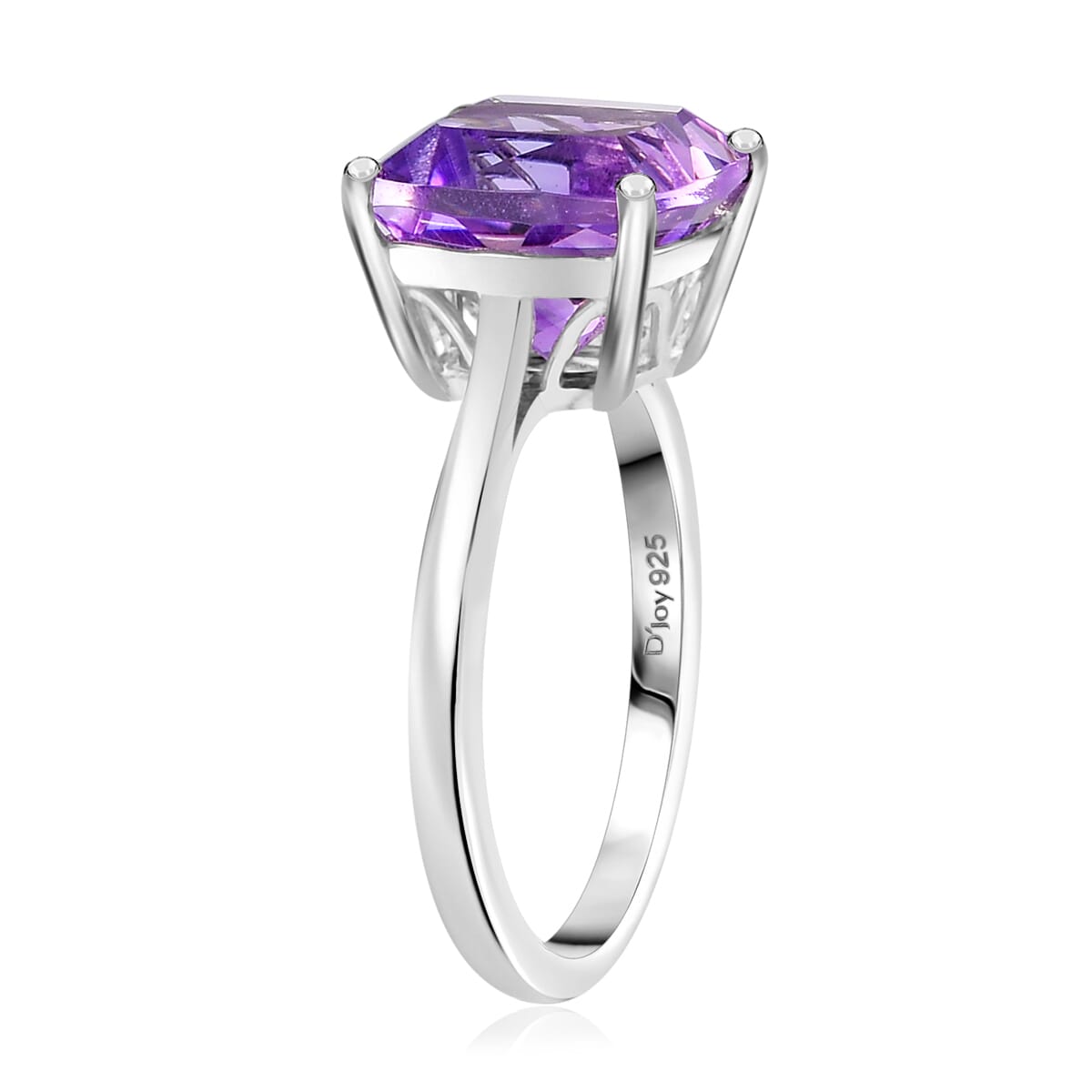 D'Joy Moroccan Rose 4.35 ctw Victorian Elegance Ring in Rhodium Over Sterling Silver (Size 6.0) image number 3