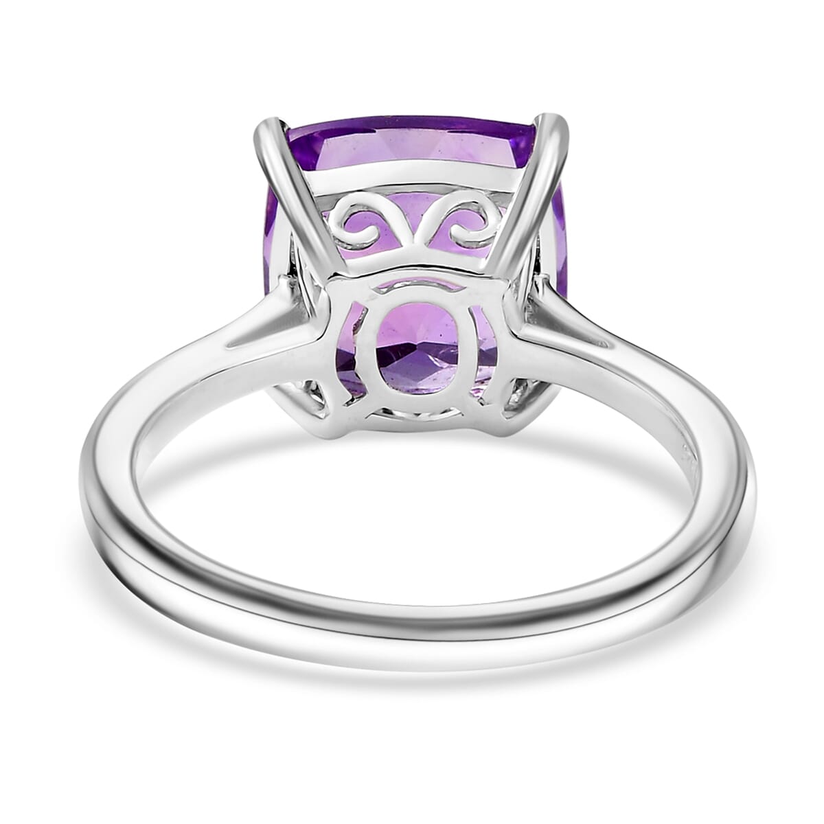 D'Joy Moroccan Rose 4.35 ctw Victorian Elegance Ring in Rhodium Over Sterling Silver (Size 6.0) image number 4
