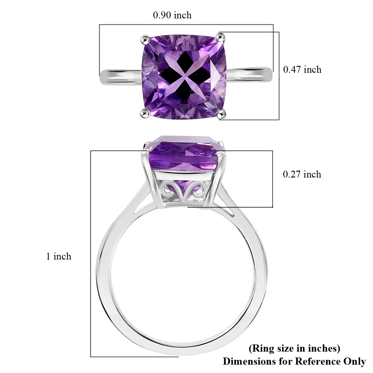 D'Joy Moroccan Rose 4.35 ctw Victorian Elegance Ring in Rhodium Over Sterling Silver (Size 6.0) image number 5