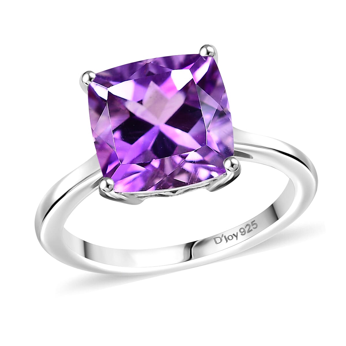 D'Joy Moroccan Rose 4.35 ctw Victorian Elegance Ring in Rhodium Over Sterling Silver (Size 9.0) image number 0