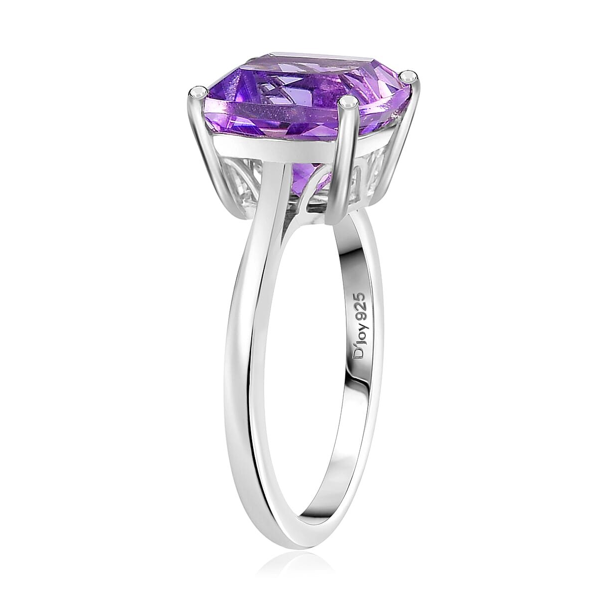 D'Joy Moroccan Rose 4.35 ctw Victorian Elegance Ring in Rhodium Over Sterling Silver (Size 9.0) image number 3