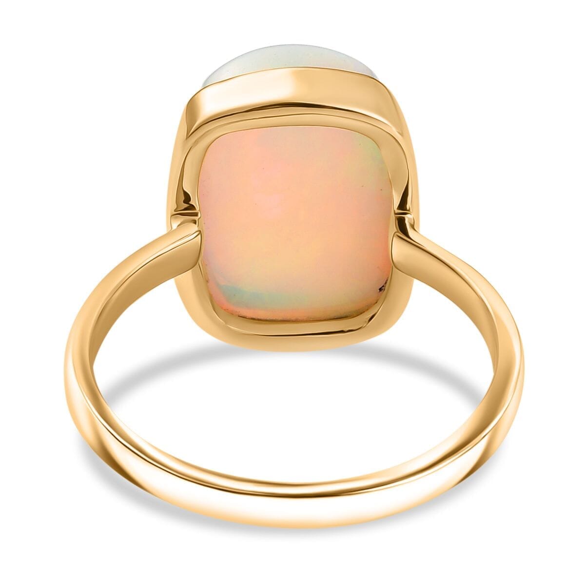 Luxoro AAA Ethiopian Welo Opal 4.70 ctw Solitaire Ring in 10K Yellow Gold (Size 10.0) image number 4