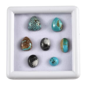 Blue Moon Turquoise Assorted Box (Mix Size) 15.00 ctw Loose Gemstone