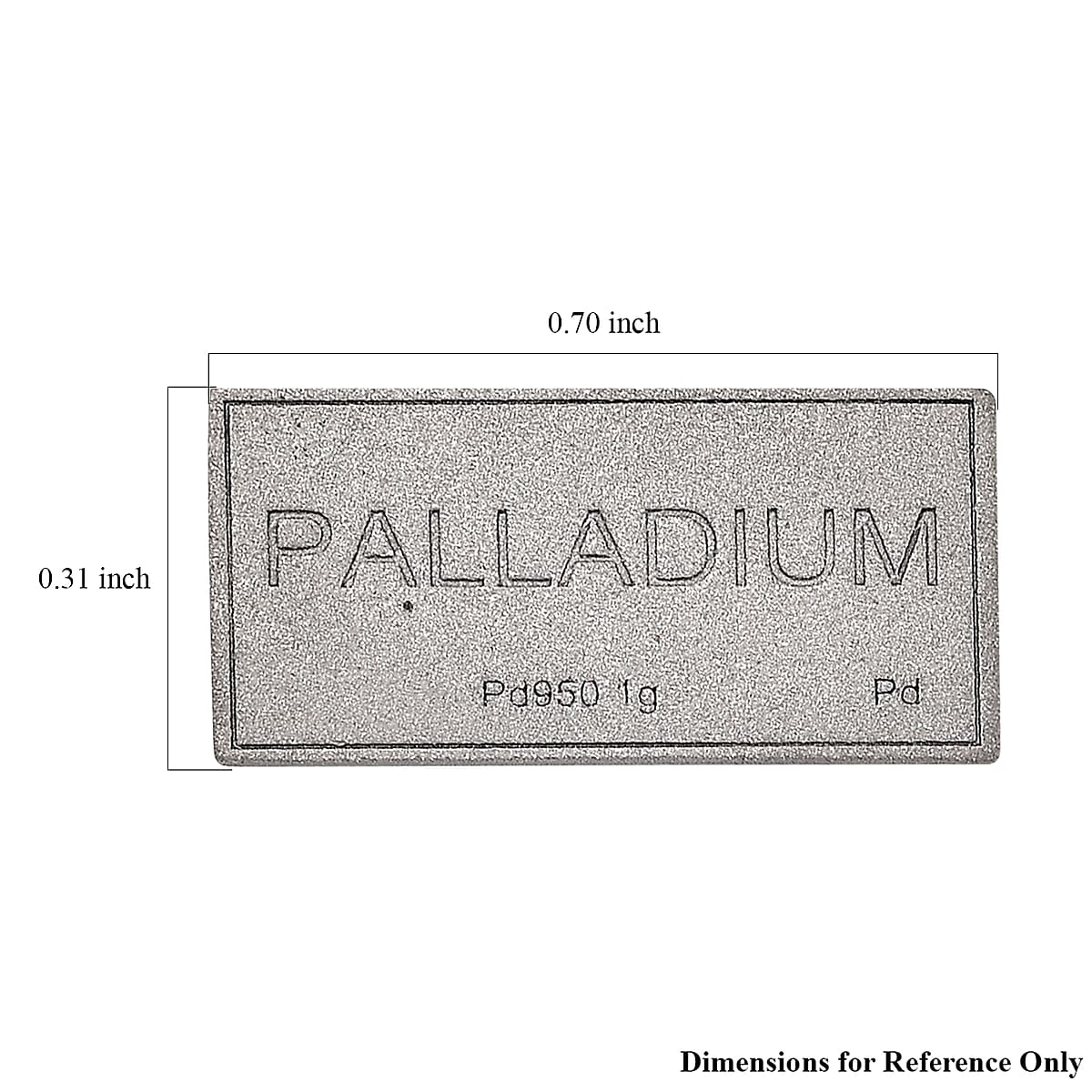 950 Palladium Bar 1 Grams image number 3