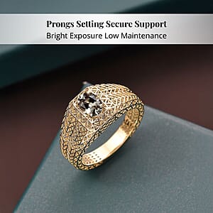 Mirage Collection AAA Turkizite Men's Ring in 10K Yellow Gold 1.25 ctw (Size 10.0)