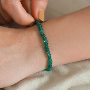 D'Joy Verde Onyx 20.00 ctw Bracelet in 18K Yellow Gold Over Sterling Silver (7.25-9.25In)