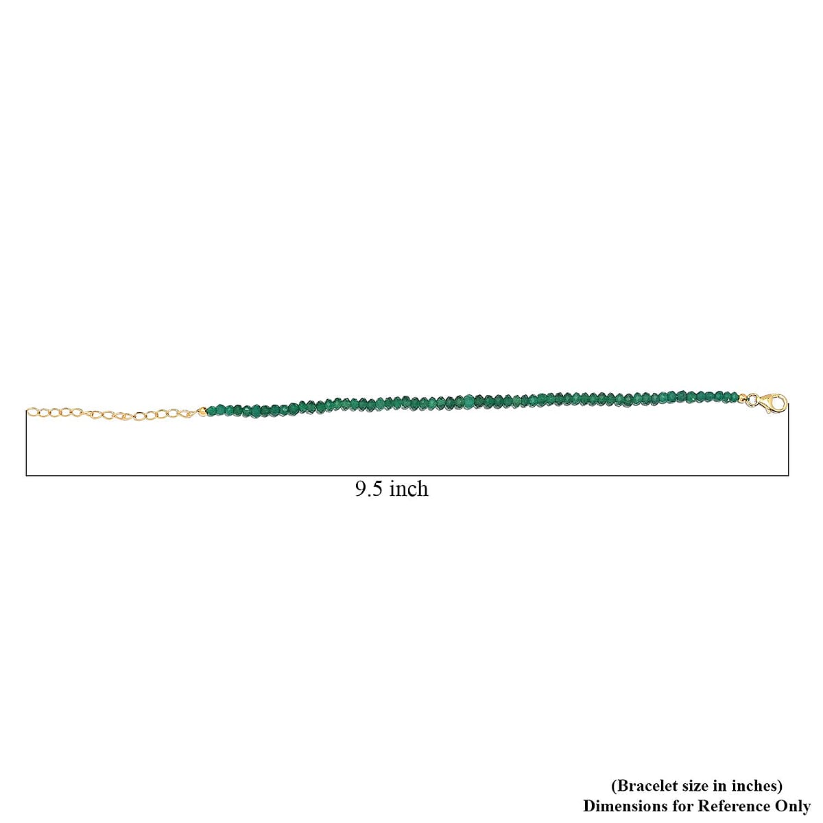 D'Joy Verde Onyx 20.00 ctw Bracelet in 18K Yellow Gold Over Sterling Silver (7.25-9.25In) image number 1