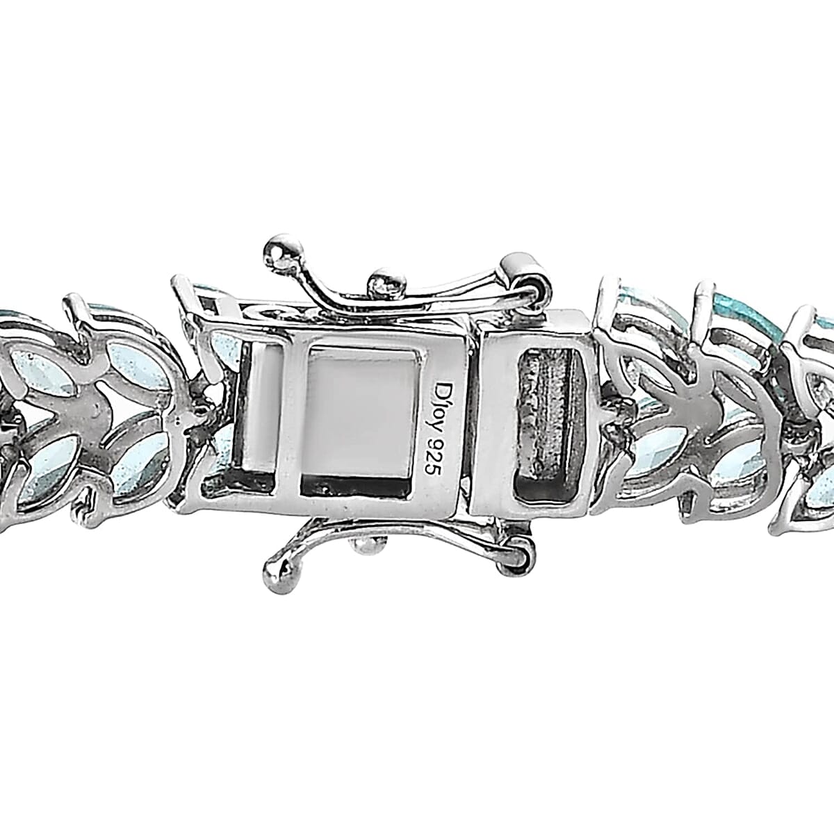 Betroka Blue Apatite 2 Row Bracelet in Platinum Over Sterling Silver (6.50 In) 13.25 ctw image number 3