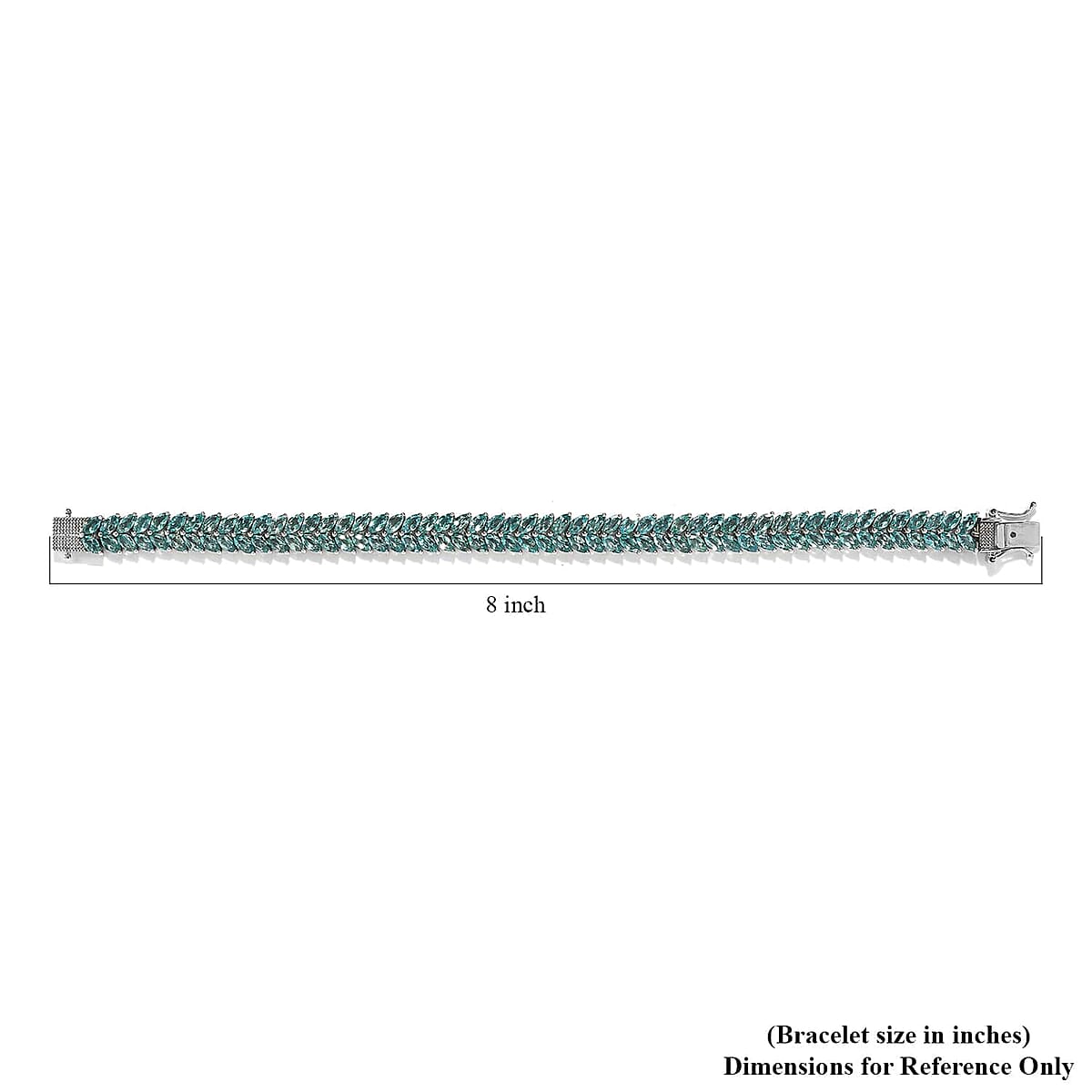 Betroka Blue Apatite 2 Row Bracelet in Platinum Over Sterling Silver (6.50 In) 13.25 ctw image number 4