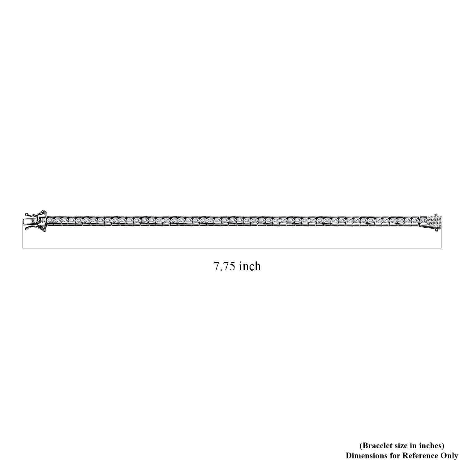 Moissanite 5.75 ctw Tennis Bracelet in Platinum Over Sterling Silv (8.00 In) 