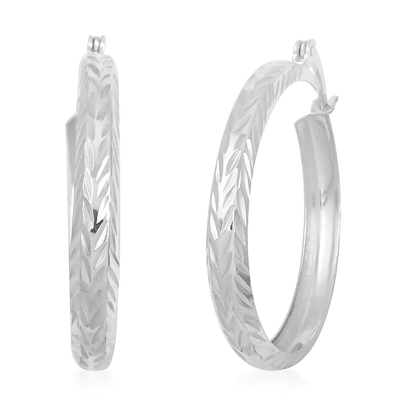 Sterling Silver Hoop Earrings 2.40 g