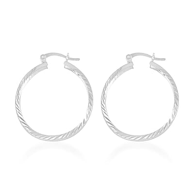 Sterling Silver Hoop Earrings 2.40 g