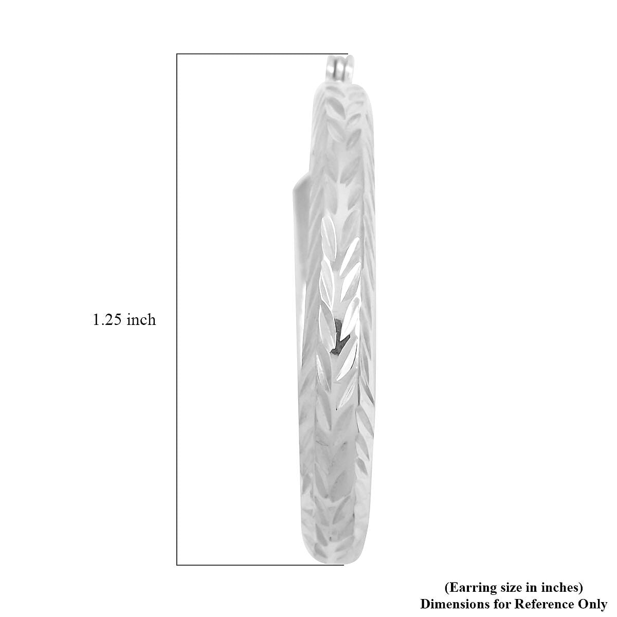 Sterling Silver Hoop Earrings 2.40 Grams image number 4