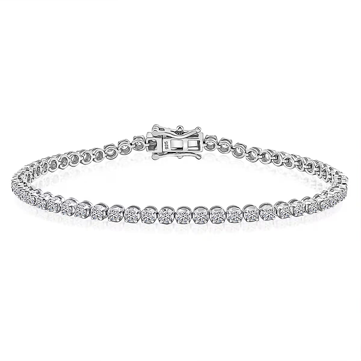 Luxuriant Lab Grown Diamond G SI 3.00 ctw Bracelet in Sterling Silver (7.00 In) image number 0