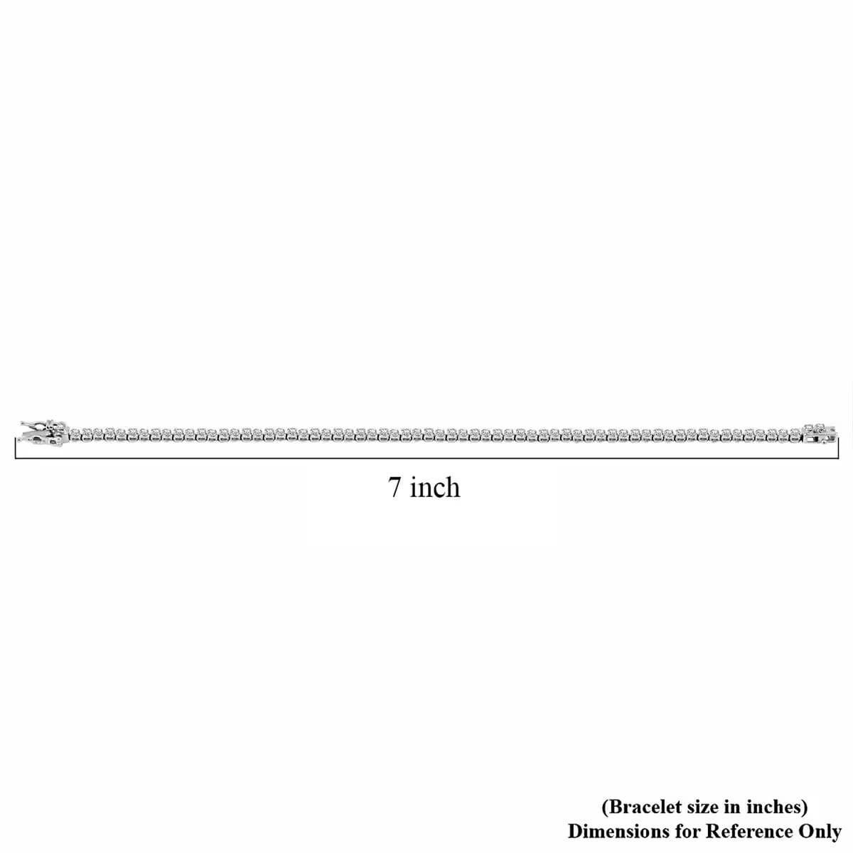 Luxuriant Lab Grown Diamond G SI 3.00 ctw Bracelet in Sterling Silver (7.00 In) image number 6