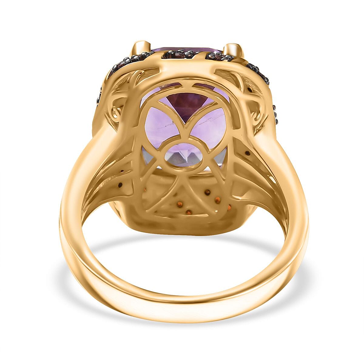 Karis Moroccan Rose and Mozambique Garnet 7.10 ctw Royal Mystique Ring in 18K Yellow Gold Plated (Size 6.0) image number 4