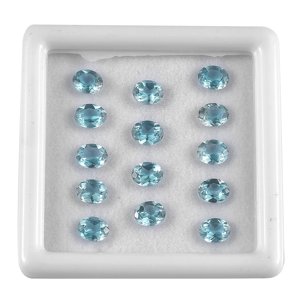Blue Apatite Assoterd Box (Ovl 5x4 mm) 5.00 ctw Loose Gemstone