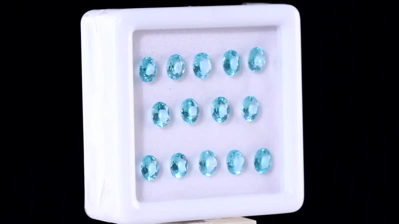 Blue Apatite Assoterd Box (Ovl 5x4 mm) 5.00 ctw Loose Gemstone