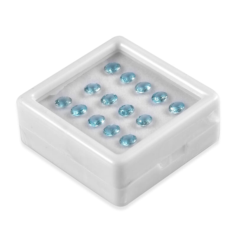 Blue Apatite Assoterd Box (Ovl 5x4 mm) 5.00 ctw Loose Gemstone