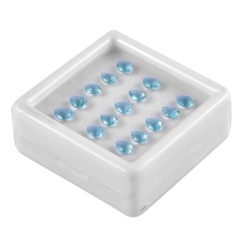 Blue Apatite Assoterd Box (Pear 5x4 mm) 5.00 ctw Loose Gemstone