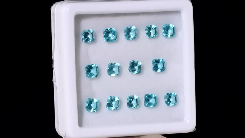 Blue Apatite Assoterd Box (Oct 4x4 mm) 5.00 ctw Loose Gemstone