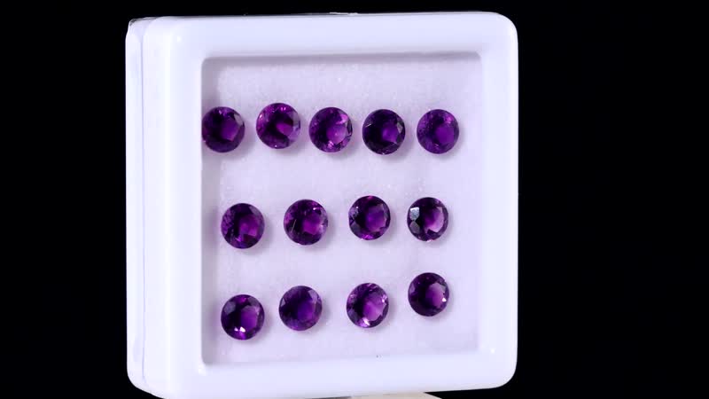 AA Moroccan Amethyst Assorted Box (Rnd 5 mm) 6.00 ctw Loose Gemstone