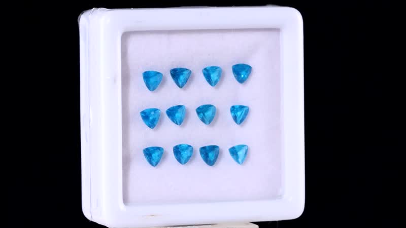 Malgache Neon Apatite Assorted Box (Trl 4 mm) 3.00 ctw Loose Gemstone
