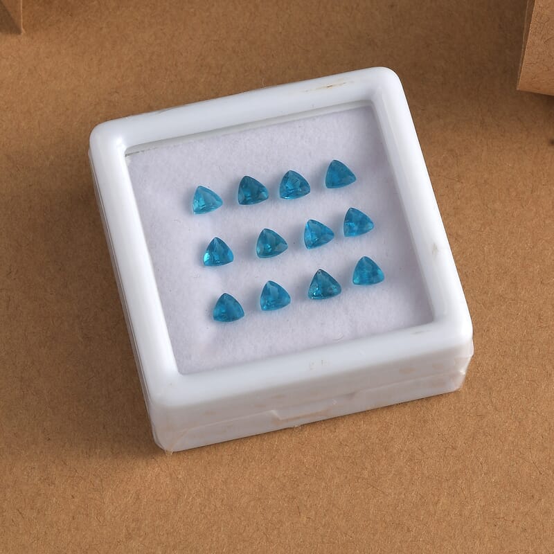 Malgache Neon Apatite Assorted Box (Trl 4 mm) 3.00 ctw Loose Gemstone