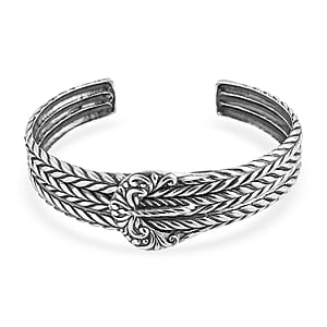 D'Joy Bali Legacy Padian Buckle Cuff Bracelet in Sterling Silver (7.25 In) 30.70 Grams