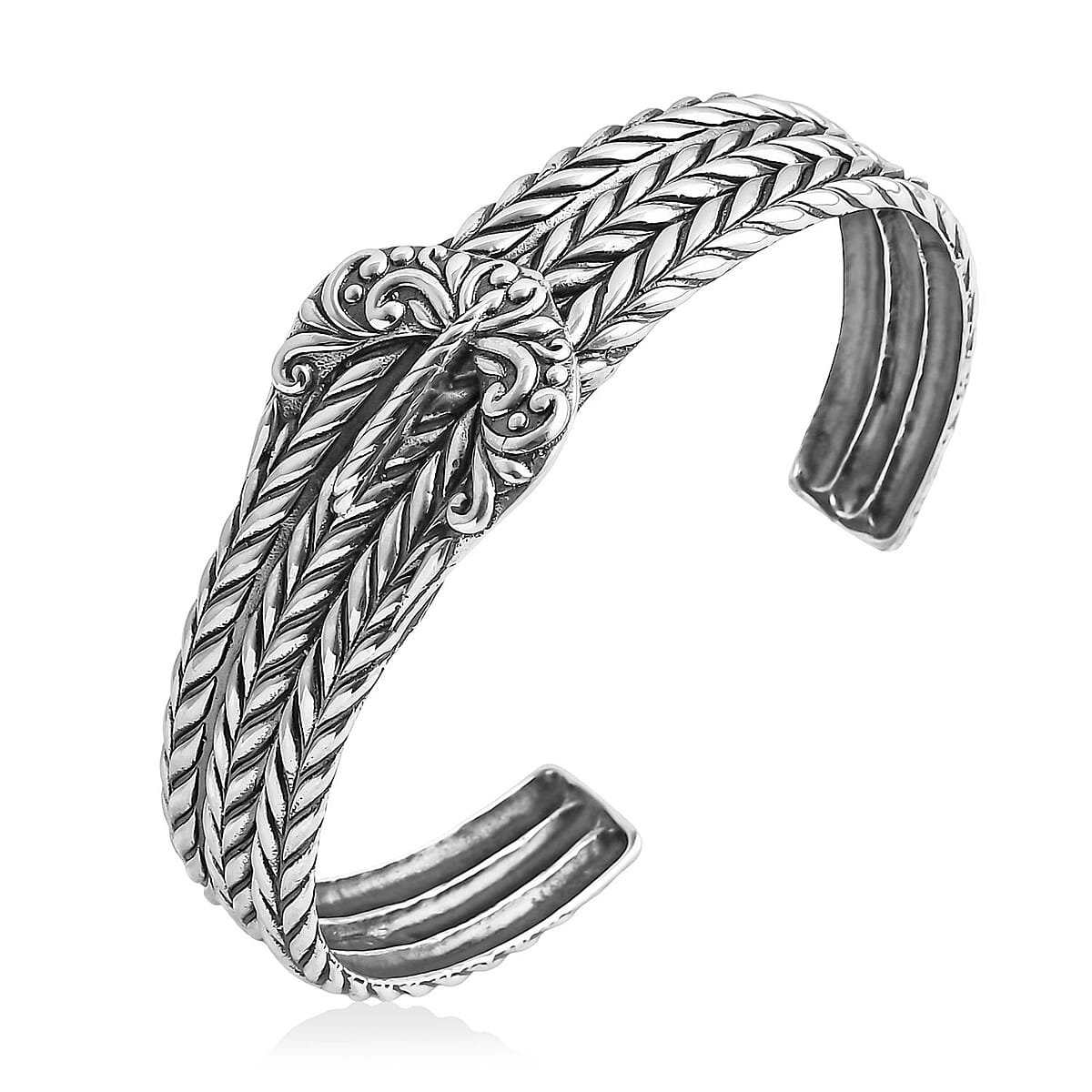 D'Joy Bali Legacy Padian Buckle Cuff Bracelet in Sterling Silver (7.25 In) 30.70 Grams image number 3