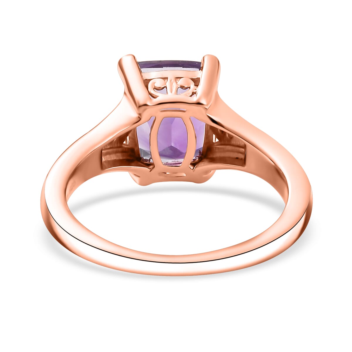 D'Joy Moroccan Rose and White Zircon 2.85 ctw Victorian Elegance Ring in 18K Vermeil Rose Gold Over Sterling Silver (Size 10.0) image number 4