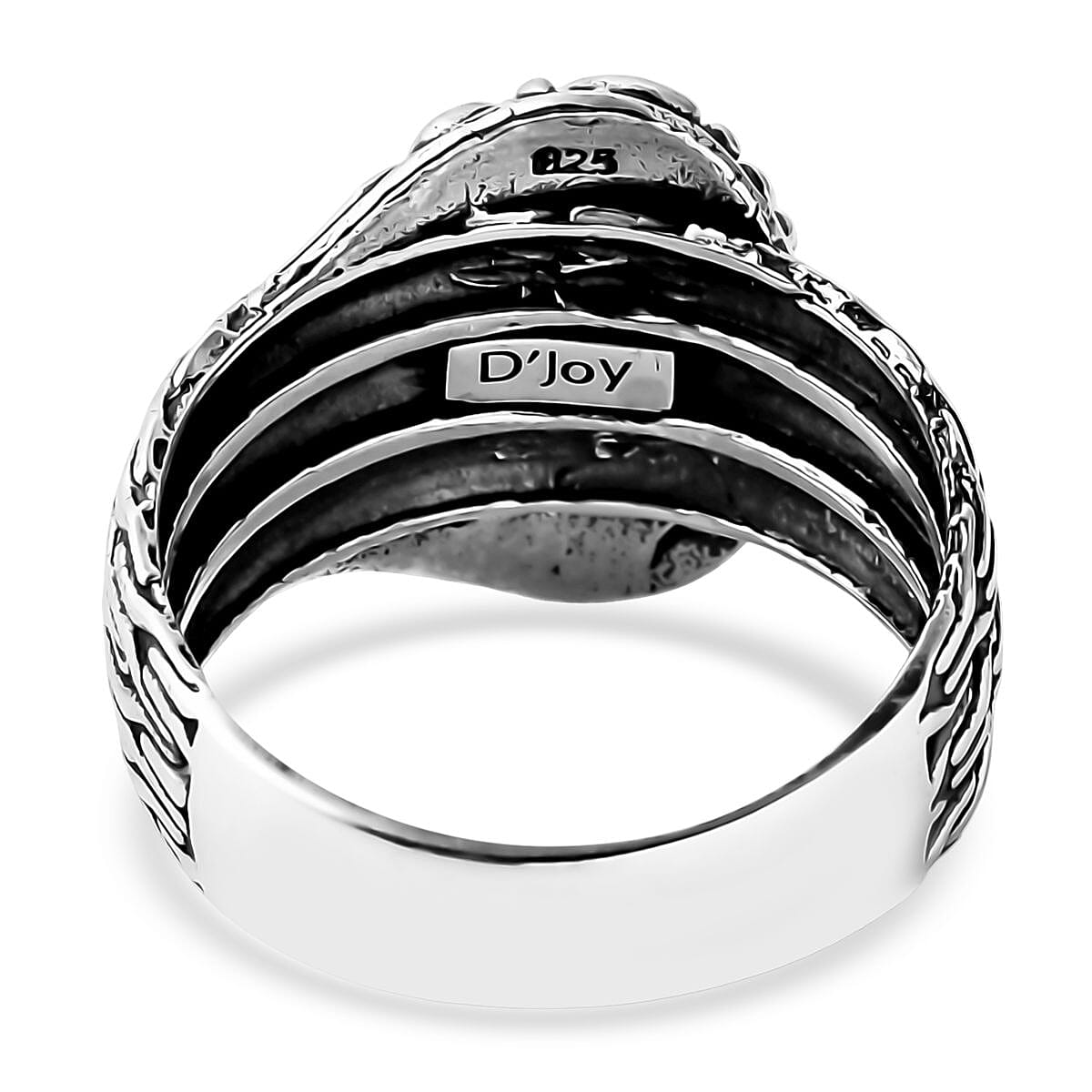 D'Joy Bali Legacy Tulang Naga Buckle Ring in Sterling Silver (Size 9.0) image number 4