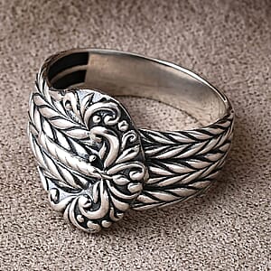 D'Joy Bali Legacy Padian Buckle Ring in Sterling Silver (Size 6.0)
