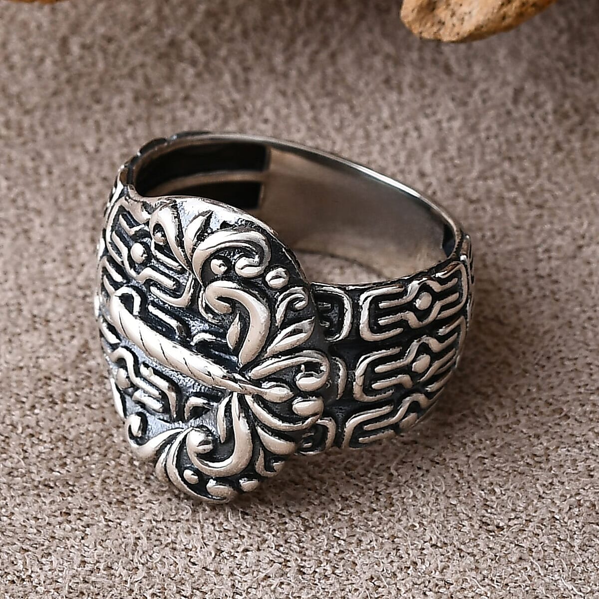 D'Joy Bali Legacy Borobudur Buckle Ring in Sterling Silver (Size 5.0) image number 1