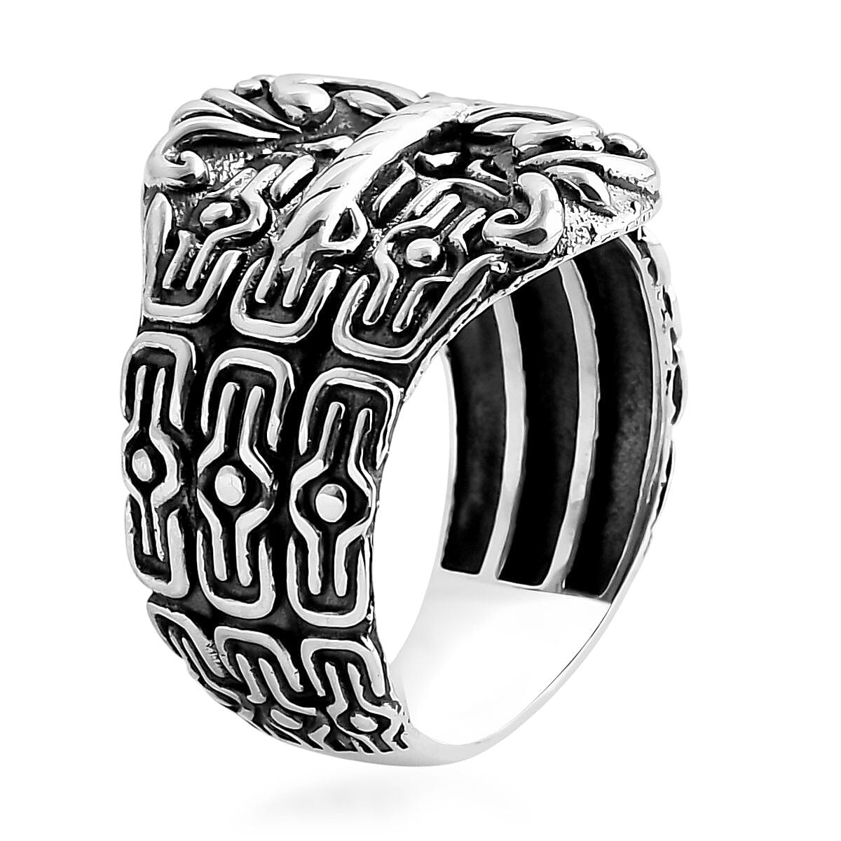 D'Joy Bali Legacy Borobudur Buckle Ring in Sterling Silver (Size 6.0) image number 3