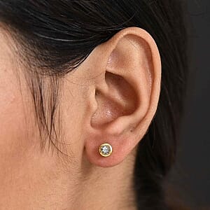 Mangoro Aquamarine 0.50 ctw Earrings in Vermeil YG Over Sterling Silver