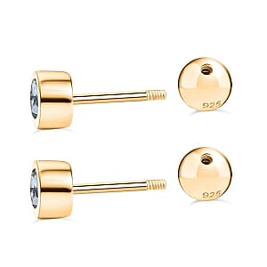Mangoro Aquamarine 0.50 ctw Earrings in Vermeil YG Over Sterling Silver