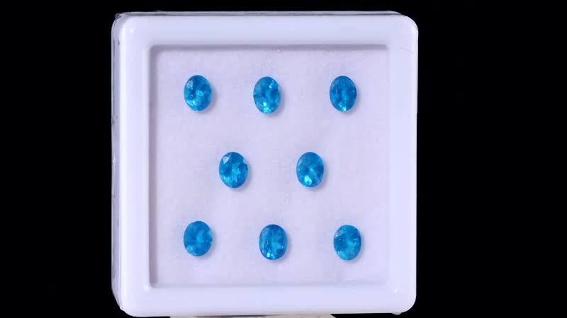 AA Malgache Neon Apatite Assorted Box (Ovl 5x4 mm) 3.00 ctw Loose Gemstone